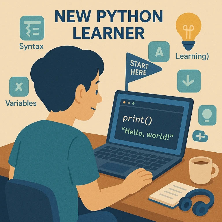 Split-scene flat digital illustration showing three professionals using Python: data scientist analyzing charts, web developer coding with Flask/Django, and IT admin automating tasks. Modern tech workplace composition.